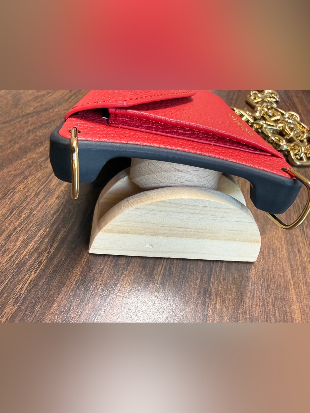 Bandolier Hailey Case for iPhone 14 in Red/Gold with Isla Wristlet - Picture 10 of 15